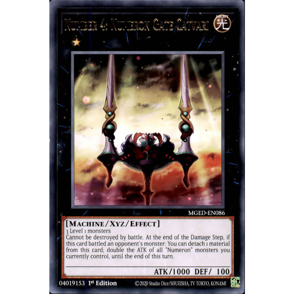Number 4: Numeron Gate Catvari MGED-EN086 Yu-Gi-Oh! Card from the Maximum Gold: El Dorado Set