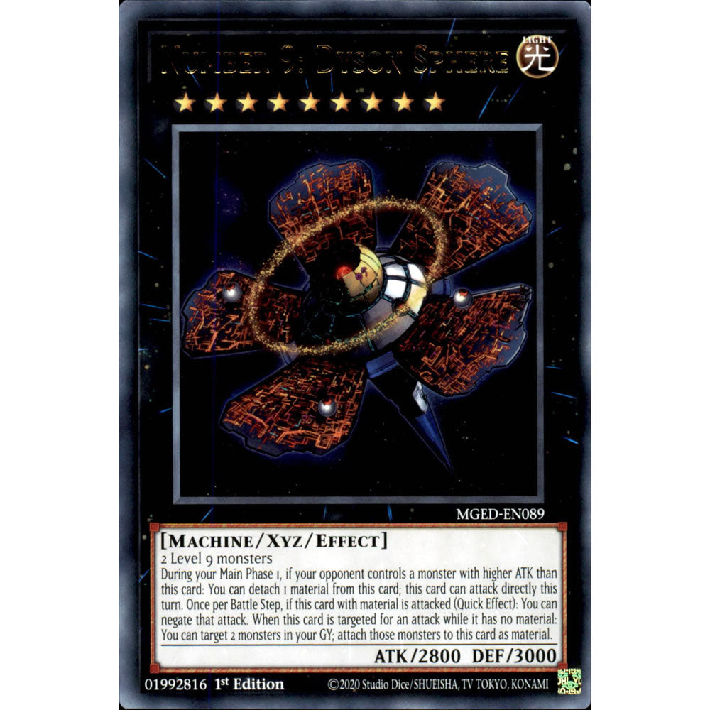 Number 9: Dyson Sphere MGED-EN089 Yu-Gi-Oh! Card from the Maximum Gold: El Dorado Set