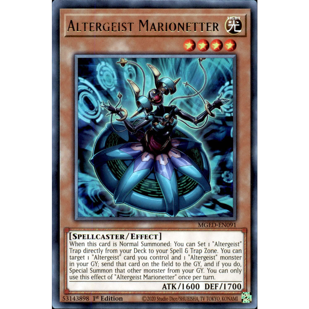 Altergeist Marionetter MGED-EN091 Yu-Gi-Oh! Card from the Maximum Gold: El Dorado Set