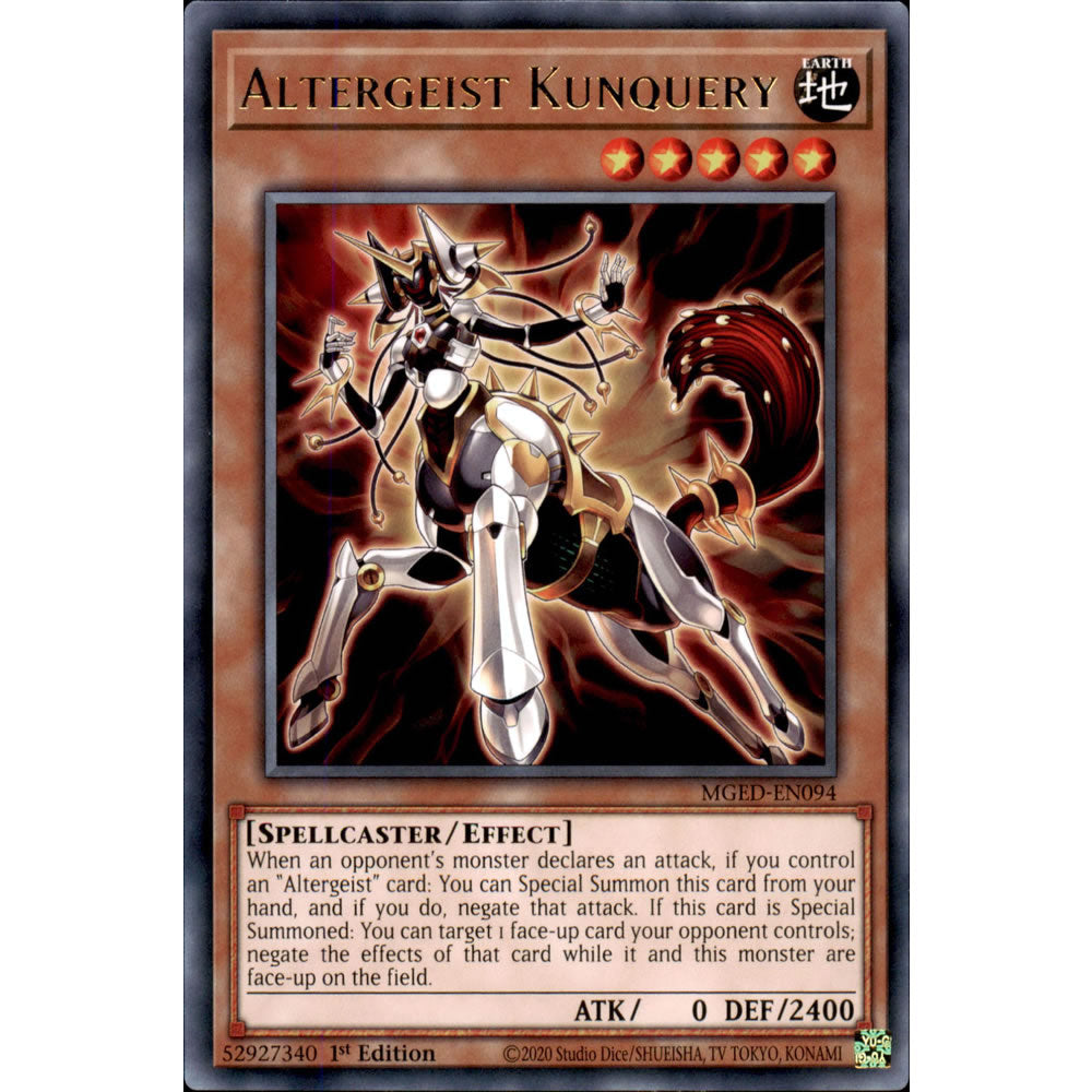 Altergeist Kunquery MGED-EN094 Yu-Gi-Oh! Card from the Maximum Gold: El Dorado Set