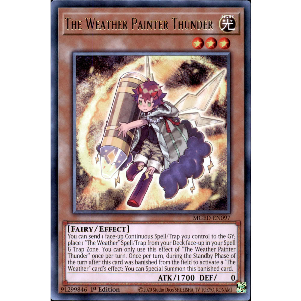 The Weather Painter Thunder MGED-EN097 Yu-Gi-Oh! Card from the Maximum Gold: El Dorado Set