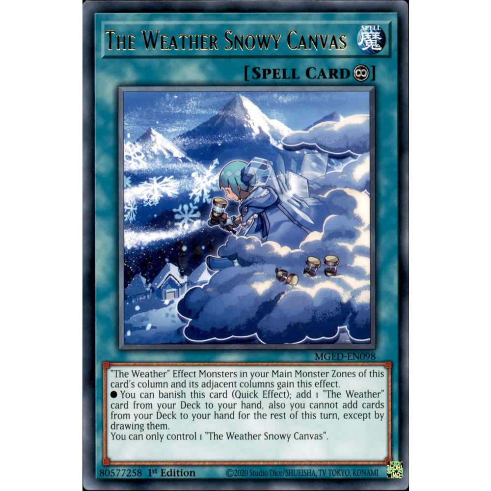 The Weather Snowy Canvas MGED-EN098 Yu-Gi-Oh! Card from the Maximum Gold: El Dorado Set