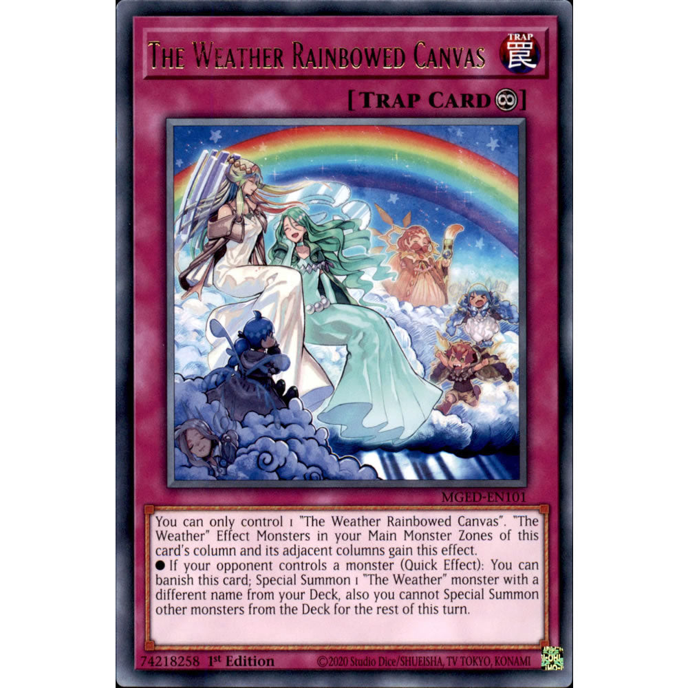The Weather Rainbowed Canvas MGED-EN101 Yu-Gi-Oh! Card from the Maximum Gold: El Dorado Set
