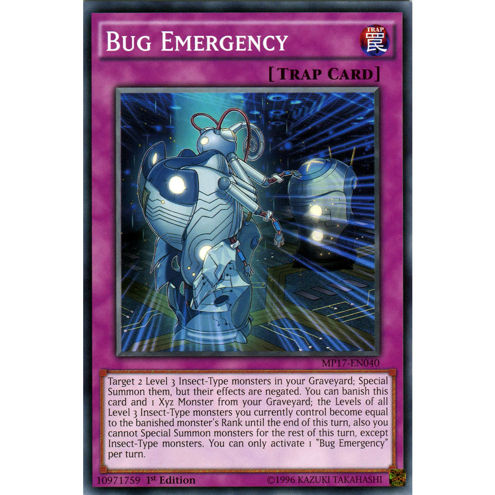 Bug Emergency MP17-EN040 Yu-Gi-Oh! Card from the Mega Tin 2017 Mega Pack Set