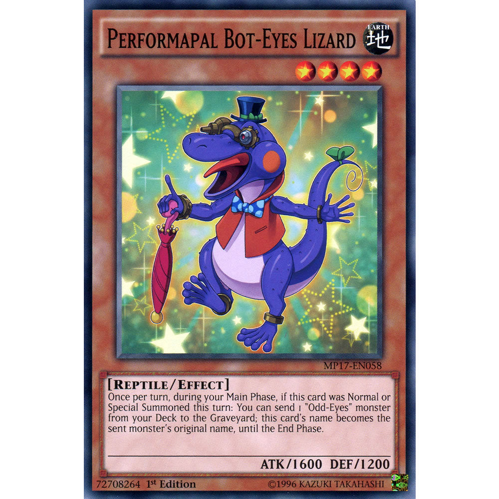 Performapal Bot-Eyes Lizard MP17-EN058 Yu-Gi-Oh! Card from the Mega Tin 2017 Mega Pack Set