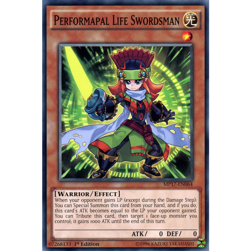 Performapal Life Swordsman MP17-EN064 Yu-Gi-Oh! Card from the Mega Tin 2017 Mega Pack Set