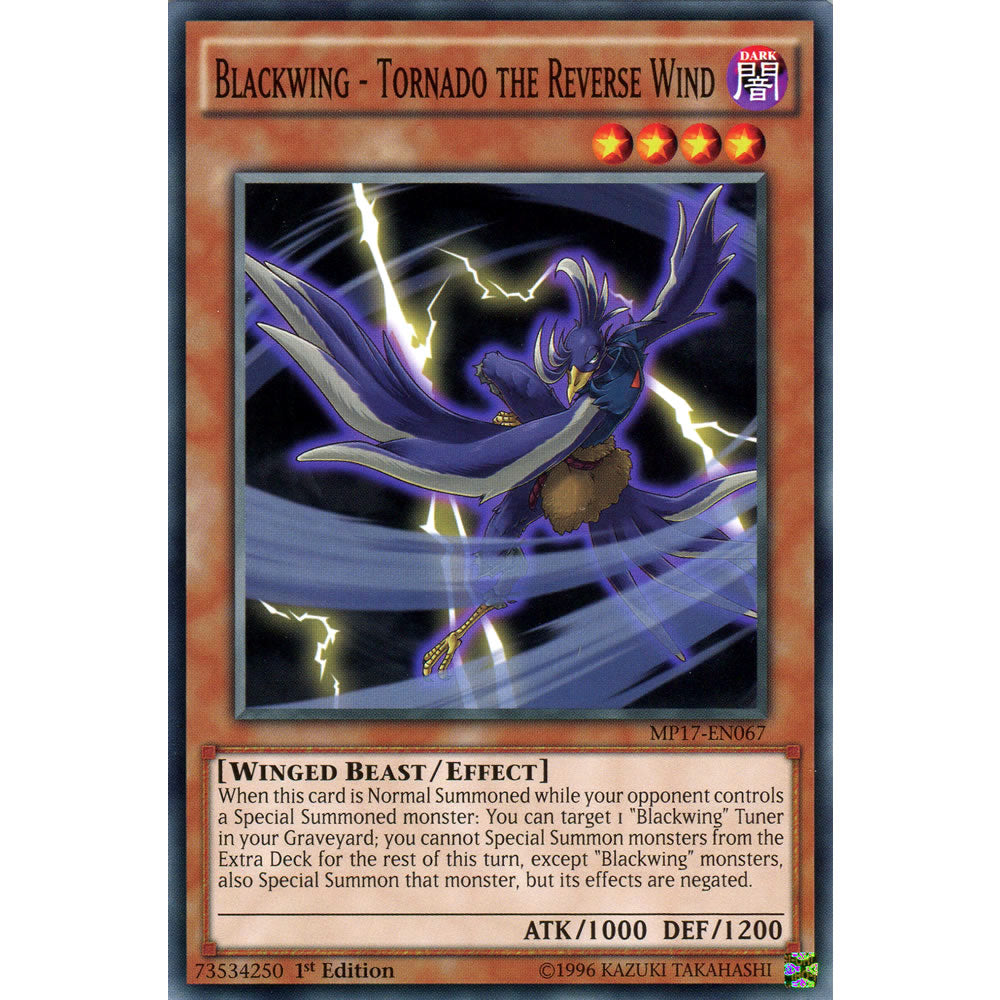 Blackwing - Tornado the Reverse Wind MP17-EN067 Yu-Gi-Oh! Card from the Mega Tin 2017 Mega Pack Set