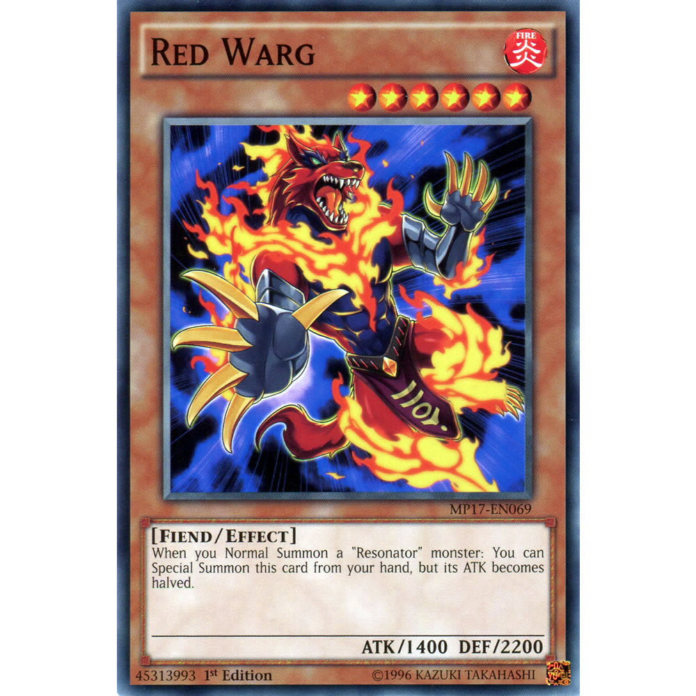 Red Warg MP17-EN069 Yu-Gi-Oh! Card from the Mega Tin 2017 Mega Pack Set