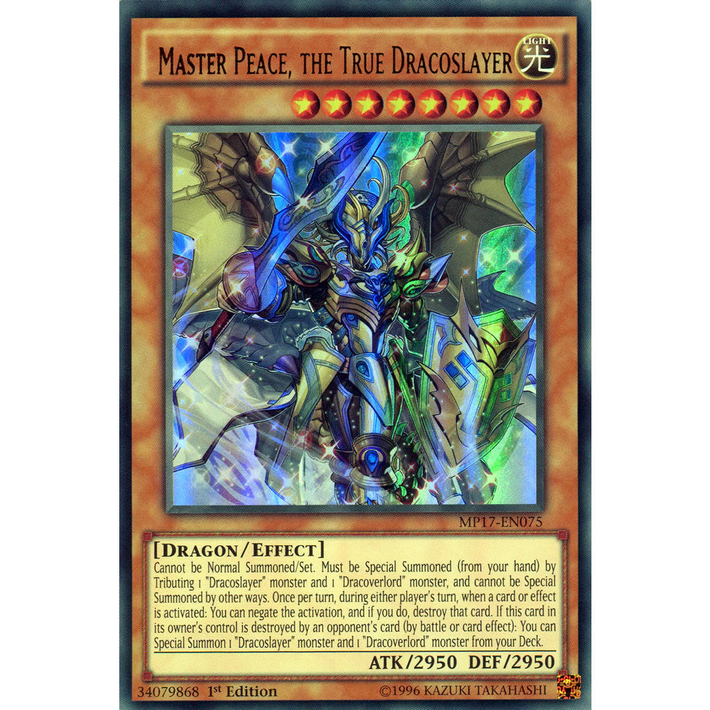 Master Peace, the True Dracoslayer MP17-EN075 Yu-Gi-Oh! Card from the Mega Tin 2017 Mega Pack Set