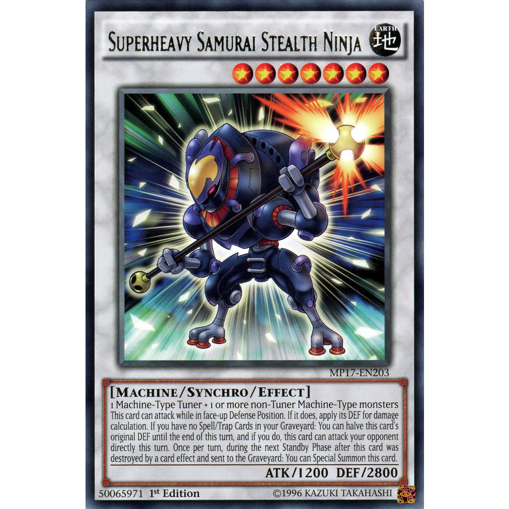 Superheavy Samurai Stealth Ninja MP17-EN203 Yu-Gi-Oh! Card from the Mega Tin 2017 Mega Pack Set