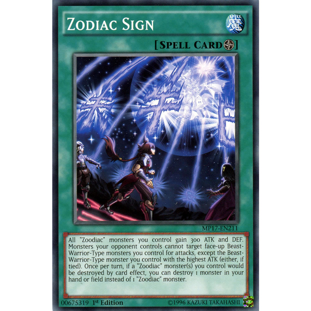 Zodiac Sign MP17-EN211 Yu-Gi-Oh! Card from the Mega Tin 2017 Mega Pack Set