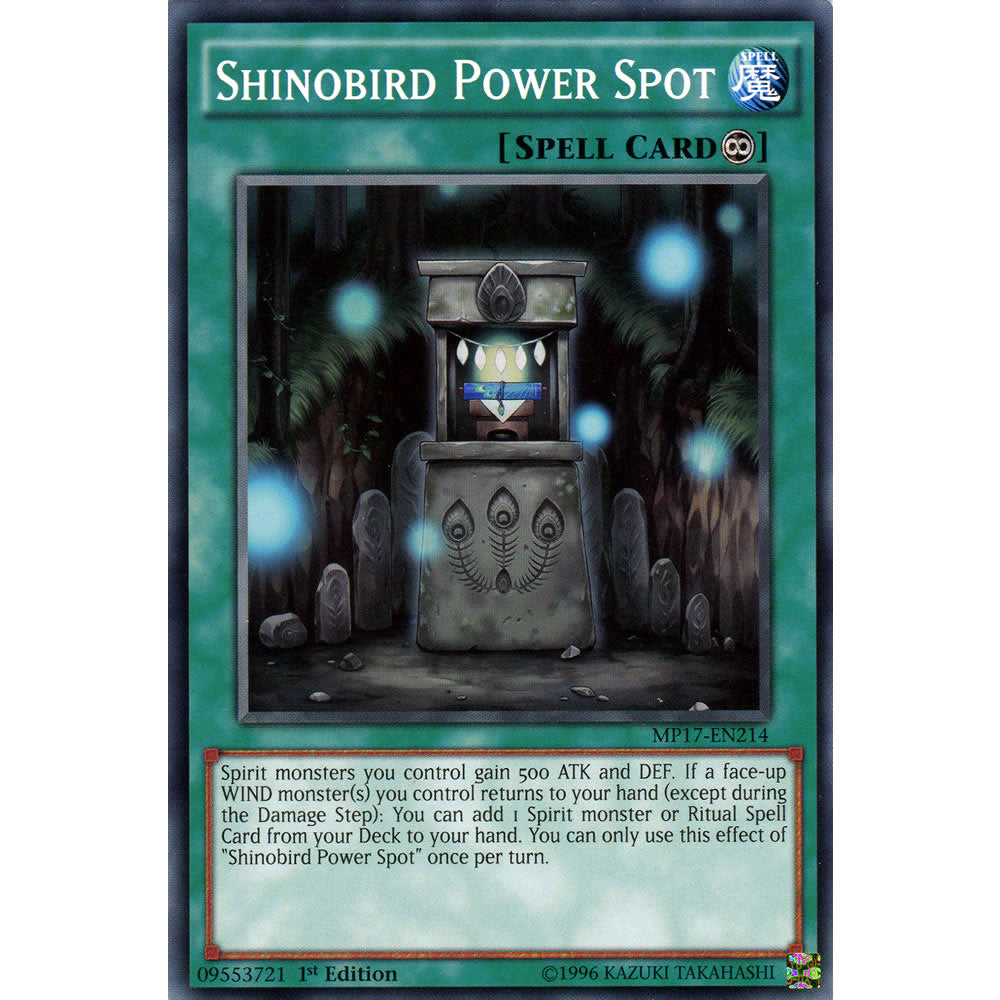 Shinobird Power Spot MP17-EN214 Yu-Gi-Oh! Card from the Mega Tin 2017 Mega Pack Set