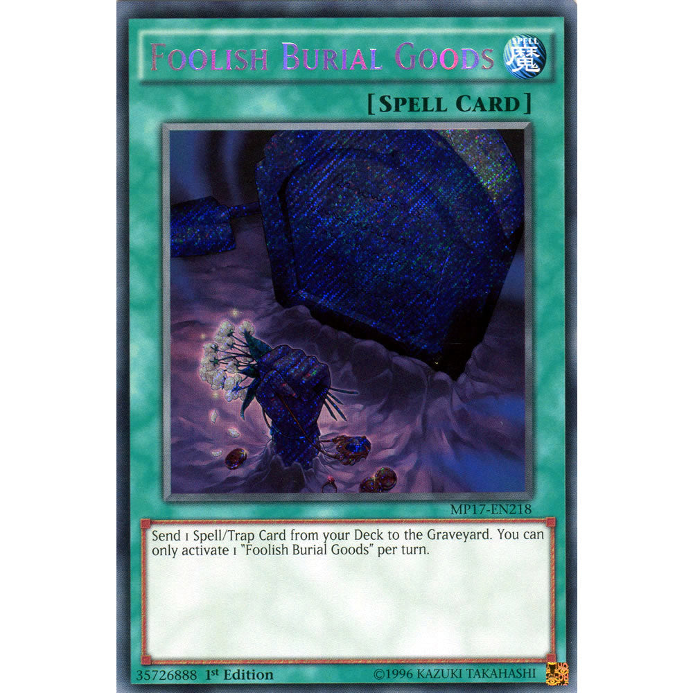 Foolish Burial Goods MP17-EN218 Yu-Gi-Oh! Card from the Mega Tin 2017 Mega Pack Set