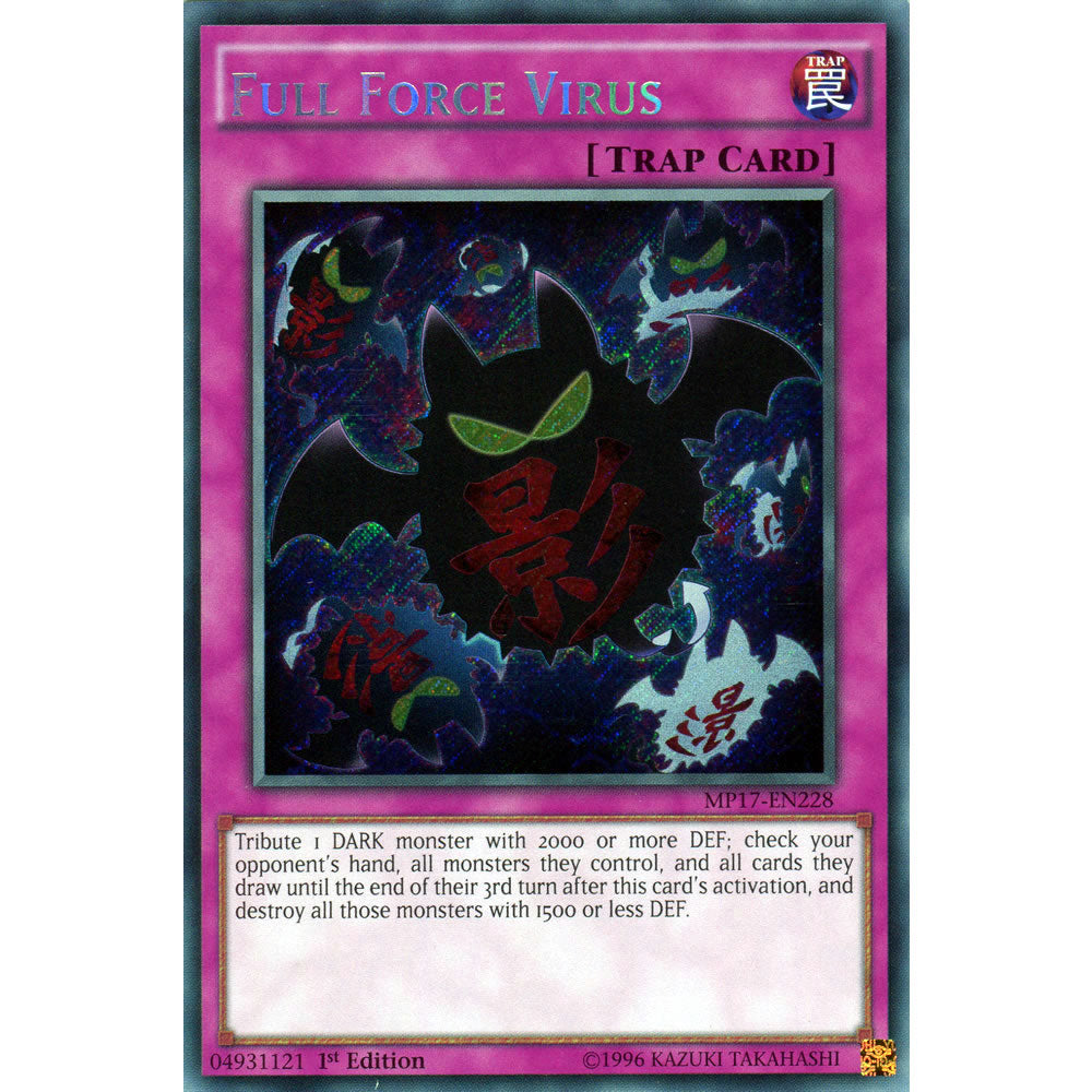 Full Force Virus MP17-EN228 Yu-Gi-Oh! Card from the Mega Tin 2017 Mega Pack Set