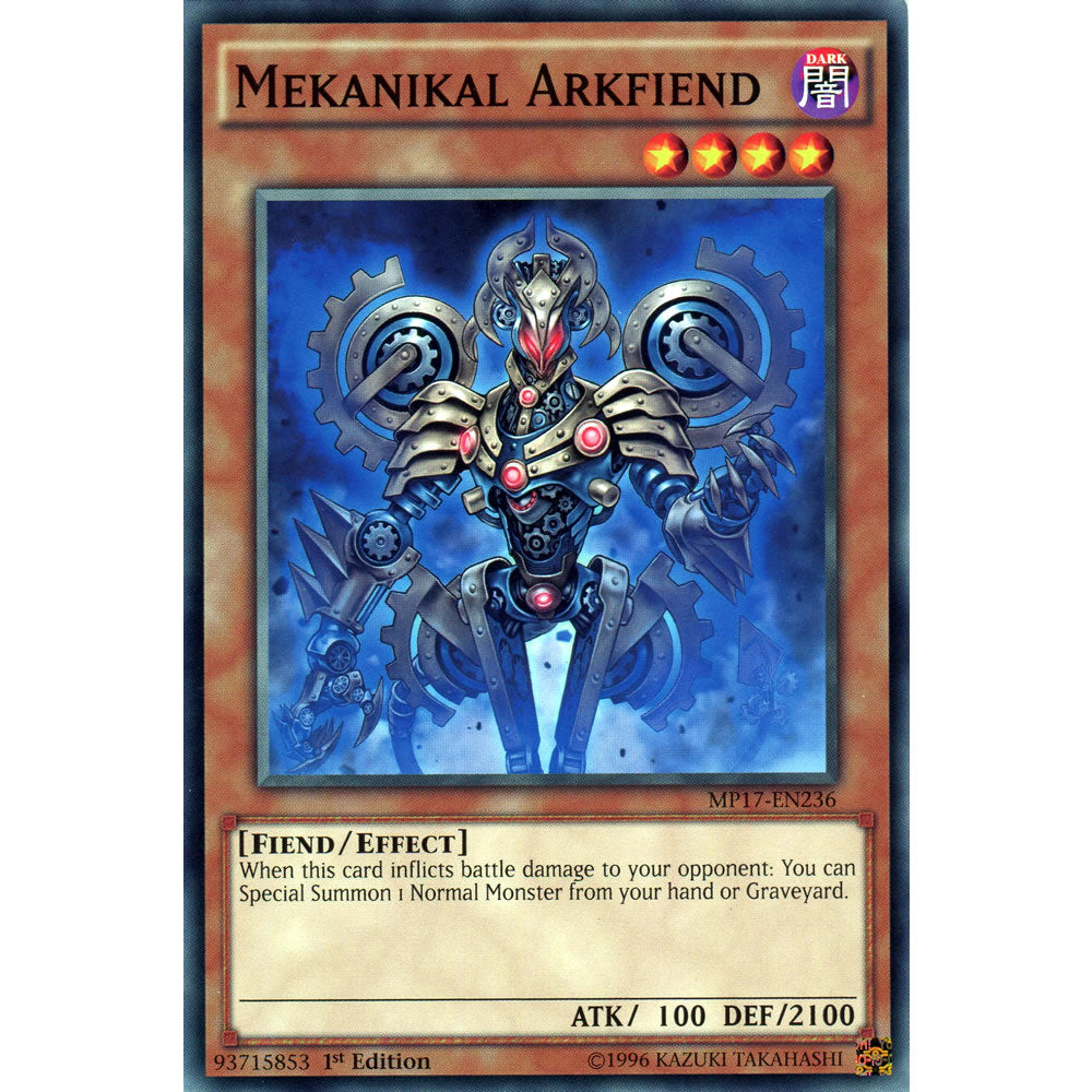 Mekanikal Arkfiend MP17-EN236 Yu-Gi-Oh! Card from the Mega Tin 2017 Mega Pack Set