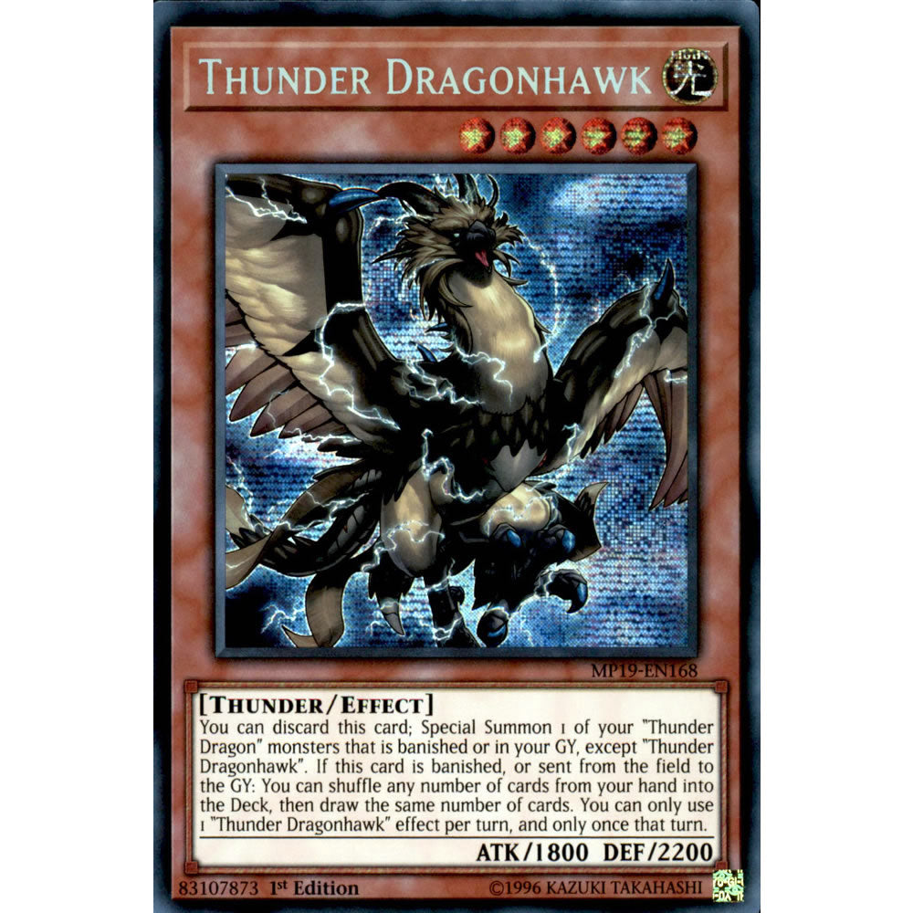Thunder Dragonhawk MP19-EN168 Yu-Gi-Oh! Card from the Mega Tin 2019 Mega Pack Set