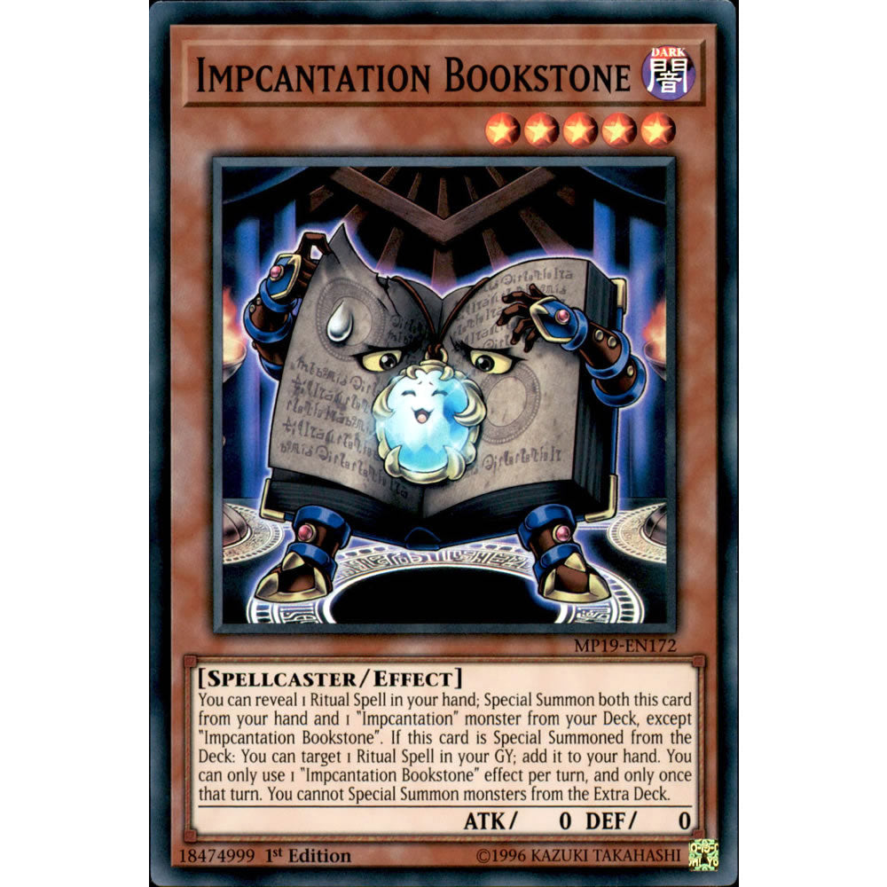 Impcantation Bookstone MP19-EN172 Yu-Gi-Oh! Card from the Mega Tin 2019 Mega Pack Set