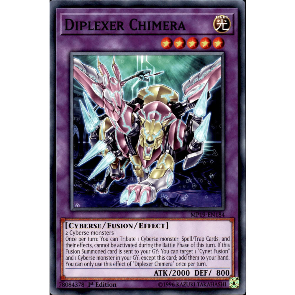 Diplexer Chimera MP19-EN184 Yu-Gi-Oh! Card from the Mega Tin 2019 Mega Pack Set
