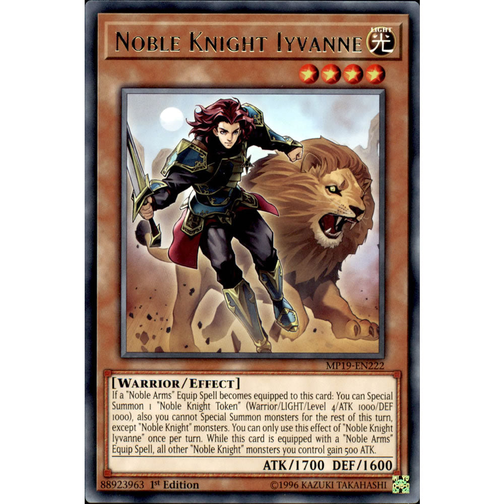 Noble Knight Iyvanne MP19-EN222 Yu-Gi-Oh! Card from the Mega Tin 2019 Mega Pack Set