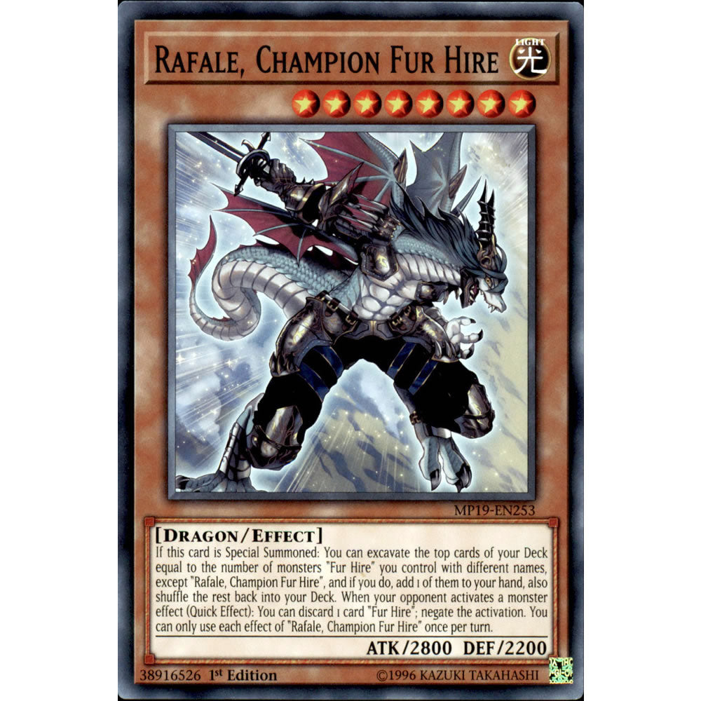 Rafale, Champion Fur Hire MP19-EN253 Yu-Gi-Oh! Card from the Mega Tin 2019 Mega Pack Set