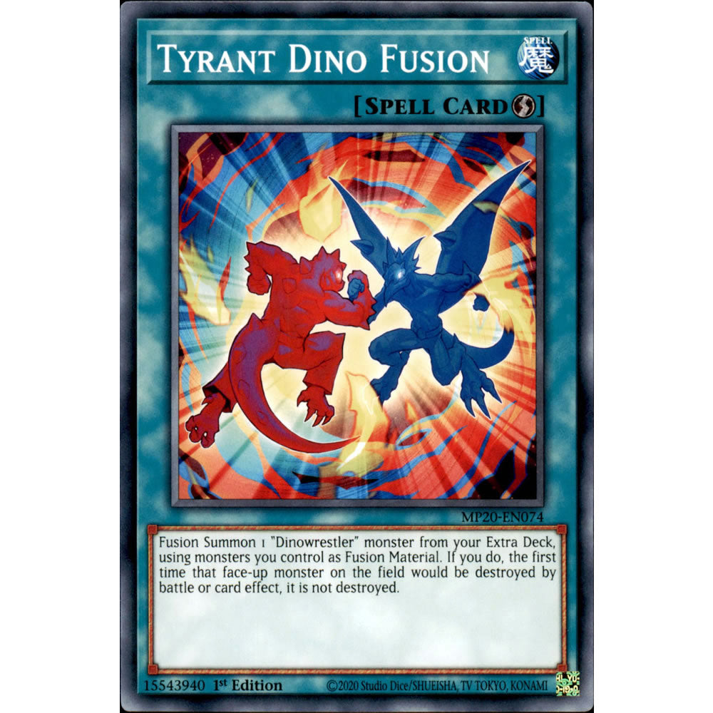 dinosaur deck yugioh 2020 Tyrant Dino Fusion MP20-EN074 Yu-Gi-Oh! Card