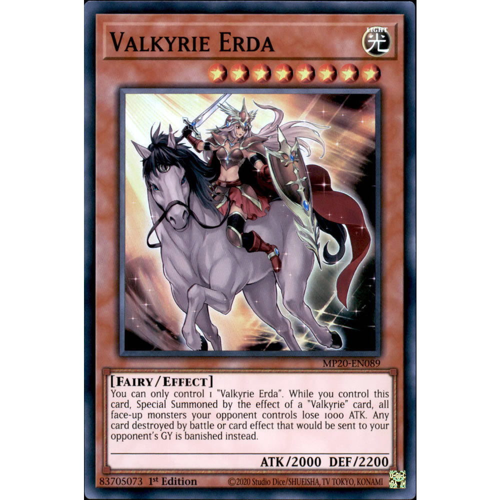 Valkyrie Erda MP20-EN089 Yu-Gi-Oh! Card
