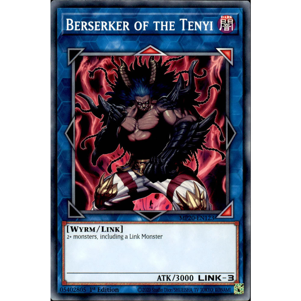 Berserker of the Tenyi MP20-EN123 Yu-Gi-Oh! Card from the Mega Tin 2020 Mega Pack Set