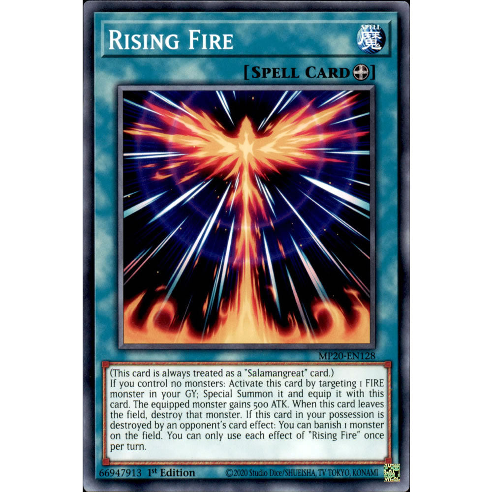 Rising Fire MP20-EN128 Yu-Gi-Oh! Card from the Mega Tin 2020 Mega Pack Set