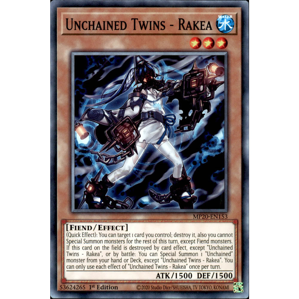 Unchained Twins - Rakea MP20-EN153 Yu-Gi-Oh! Card from the Mega Tin 2020 Mega Pack Set