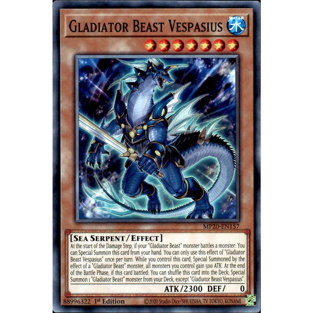 Gladiator Beast Vespasius MP20-EN157 Yu-Gi-Oh! Card from the Mega Tin 2020 Mega Pack Set