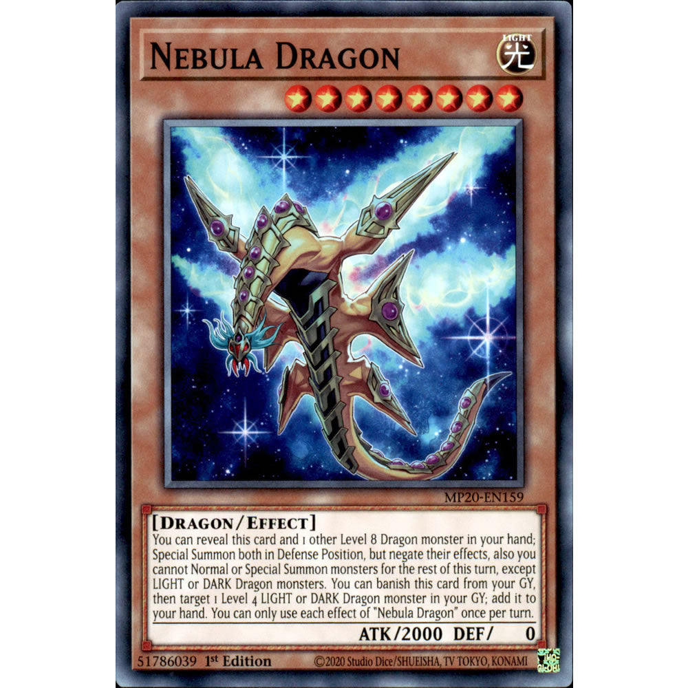 Nebula Dragon MP20-EN159 Yu-Gi-Oh! Card from the Mega Tin 2020 Mega Pack Set
