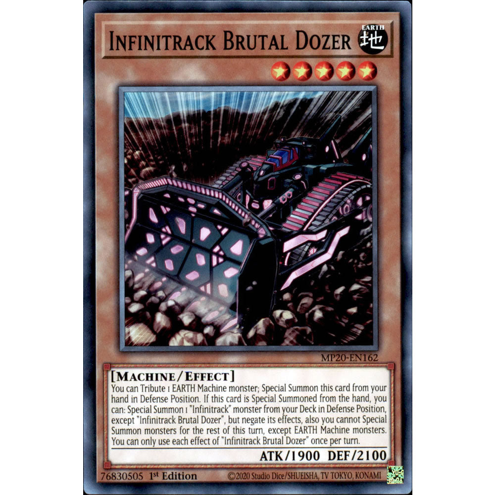Infinitrack Brutal Dozer MP20-EN162 Yu-Gi-Oh! Card from the Mega Tin 2020 Mega Pack Set