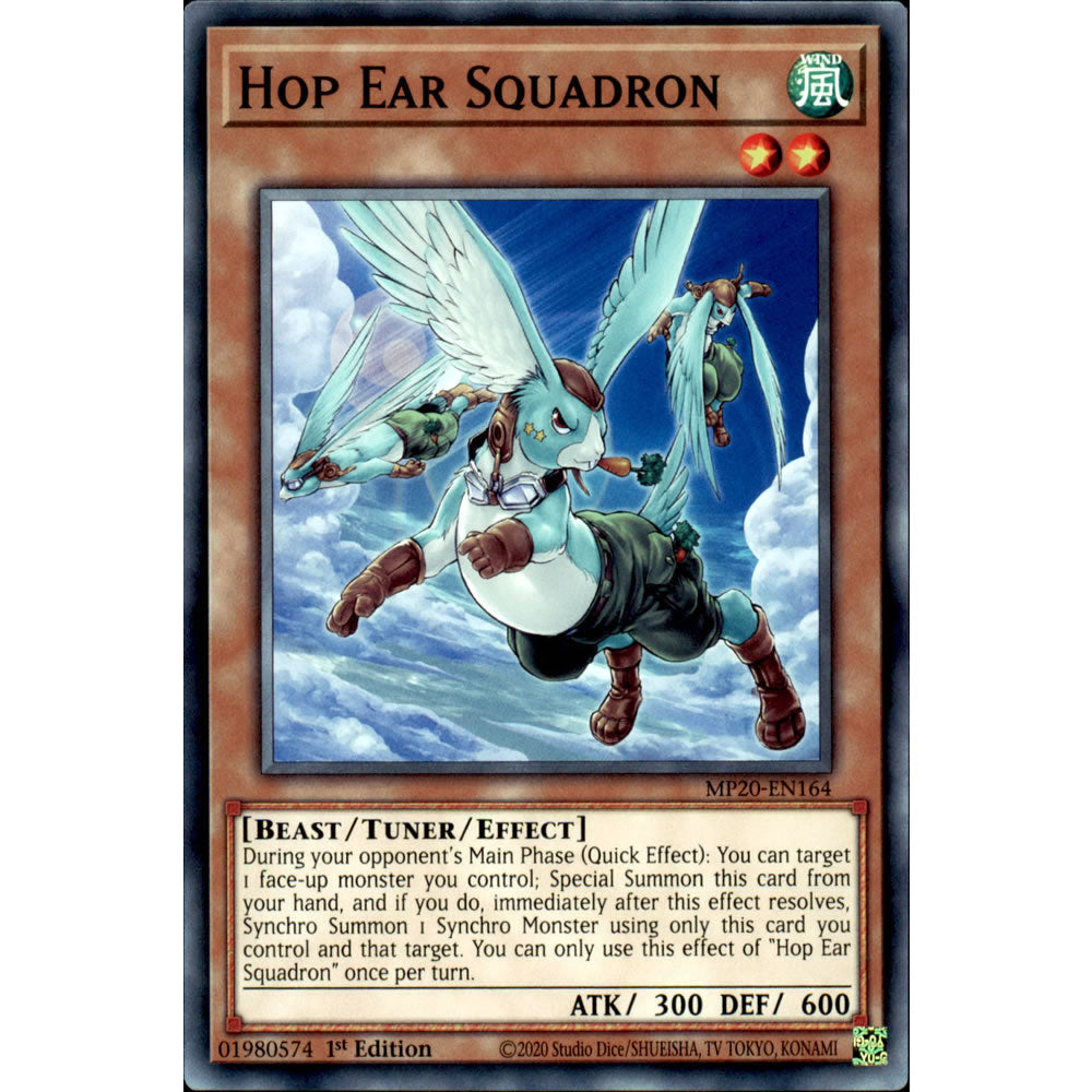 Hop Ear Squadron MP20-EN164 Yu-Gi-Oh! Card from the Mega Tin 2020 Mega Pack Set
