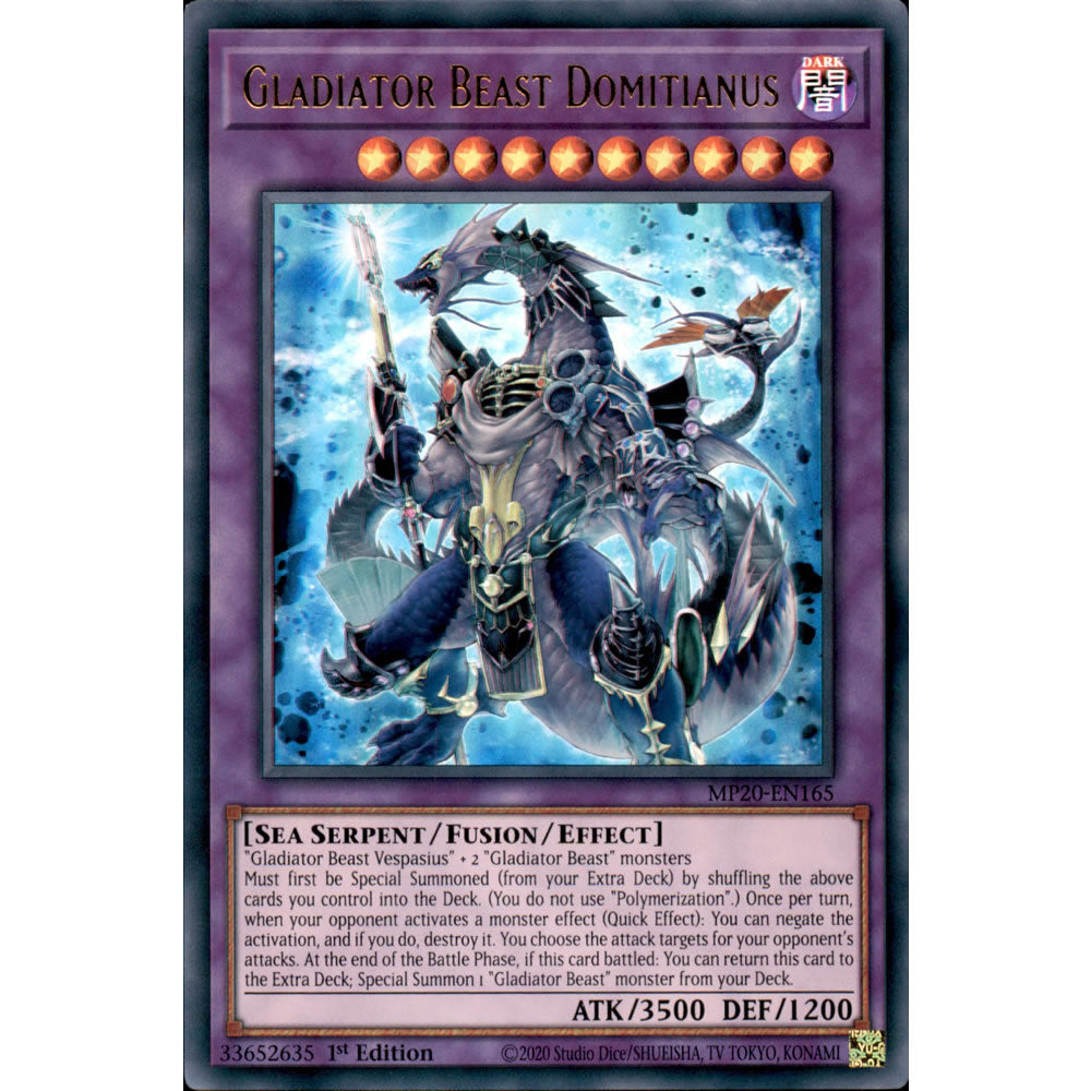Gladiator Beast Domitianus MP20-EN165 Yu-Gi-Oh! Card from the Mega Tin 2020 Mega Pack Set