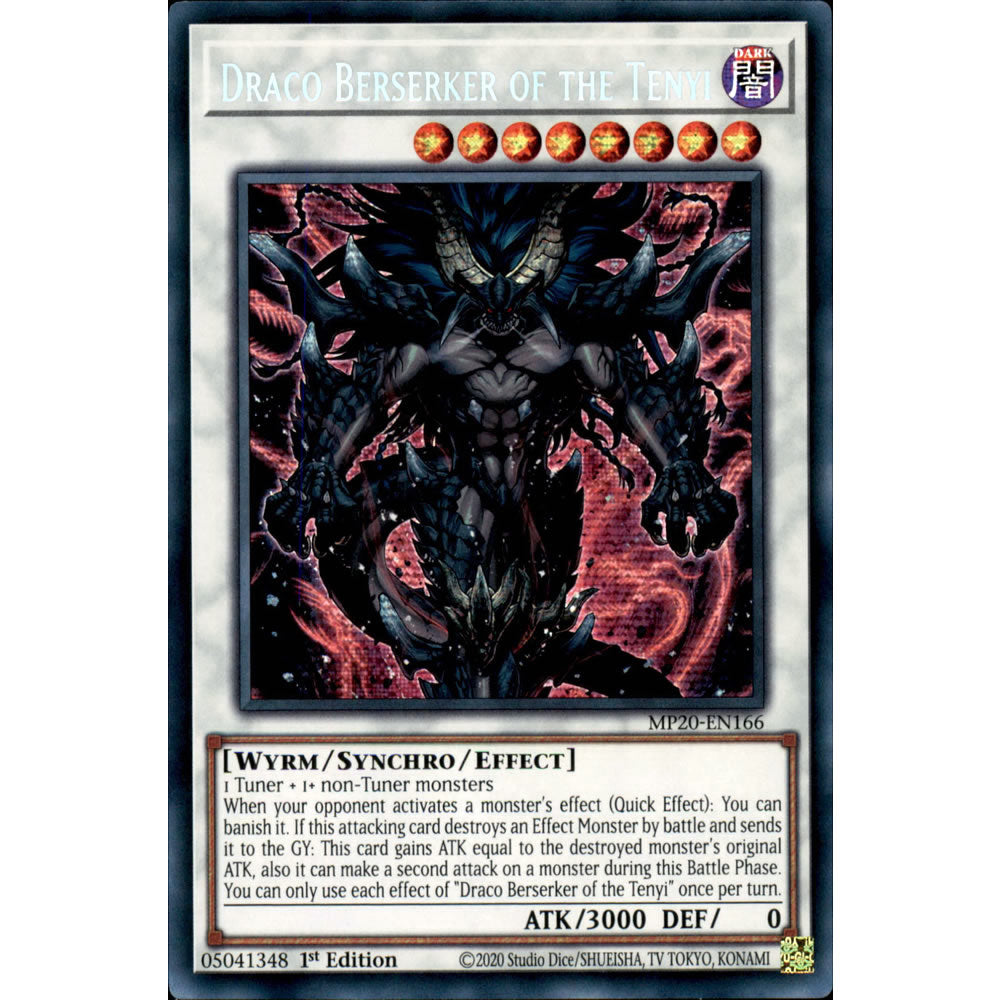 Draco Berserker of the Tenyi MP20-EN166 Yu-Gi-Oh! Card from the Mega Tin 2020 Mega Pack Set