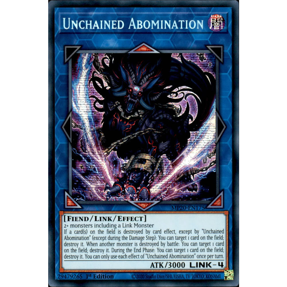 Unchained Abomination MP20-EN175 Yu-Gi-Oh! Card from the Mega Tin 2020 Mega Pack Set