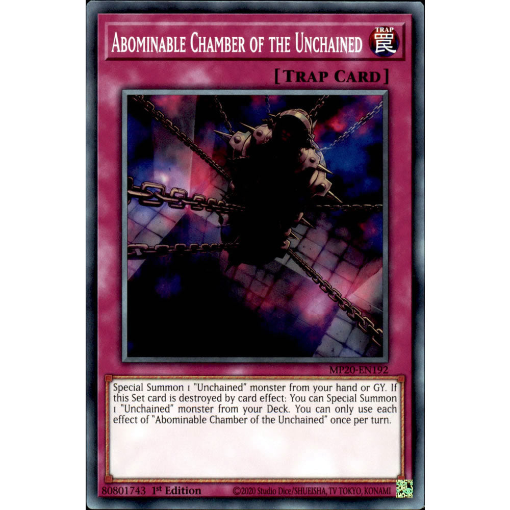 Abominable Chamber of the Unchained MP20-EN192 Yu-Gi-Oh! Card from the Mega Tin 2020 Mega Pack Set