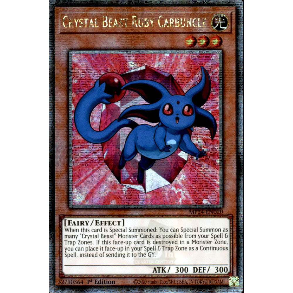 yugioh gx crystal beast cards Crystal Beast Ruby Carbuncle MP24-EN020 Yu-Gi-Oh! Card