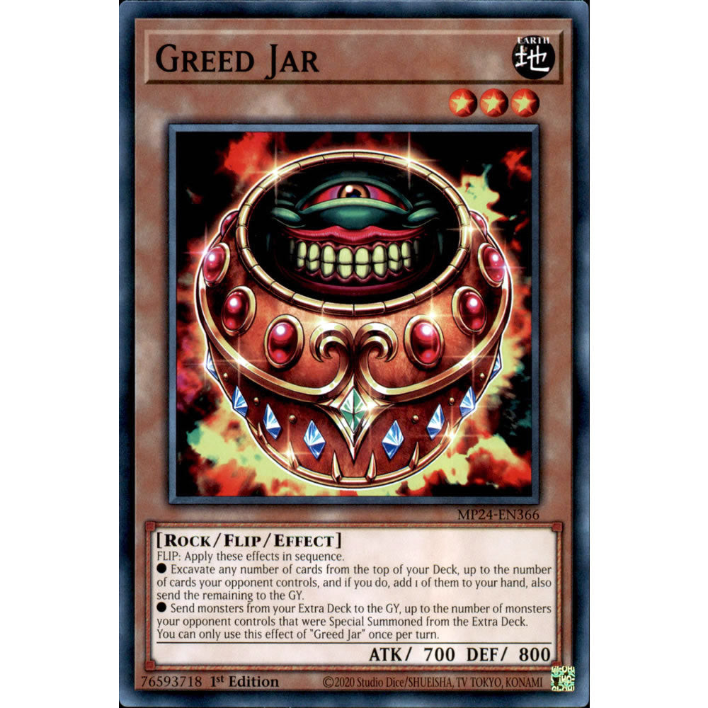 Greed Jar MP24-EN366 Yu-Gi-Oh! Card - Deckboosters Greed Jar MP24-EN366 Yu-Gi-Oh! Card - Deckboosters