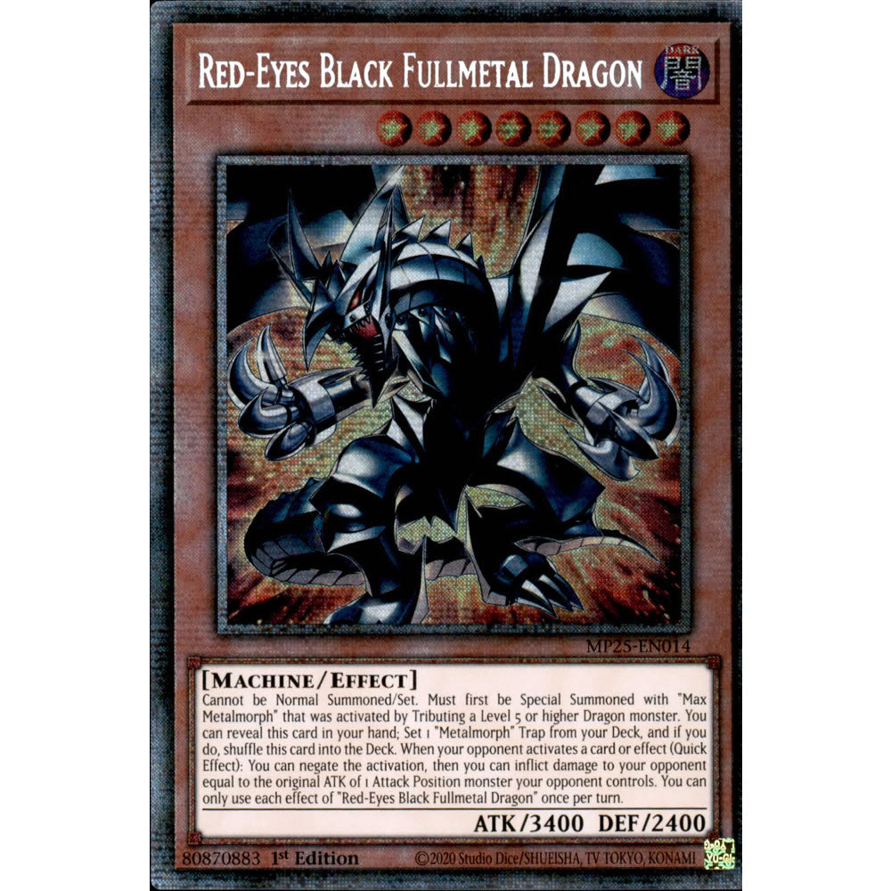 Red-Eyes Black Fullmetal Dragon MP25-EN014 Yu-Gi-Oh! Card from the Mega Tin 2025 Mega Pack Set