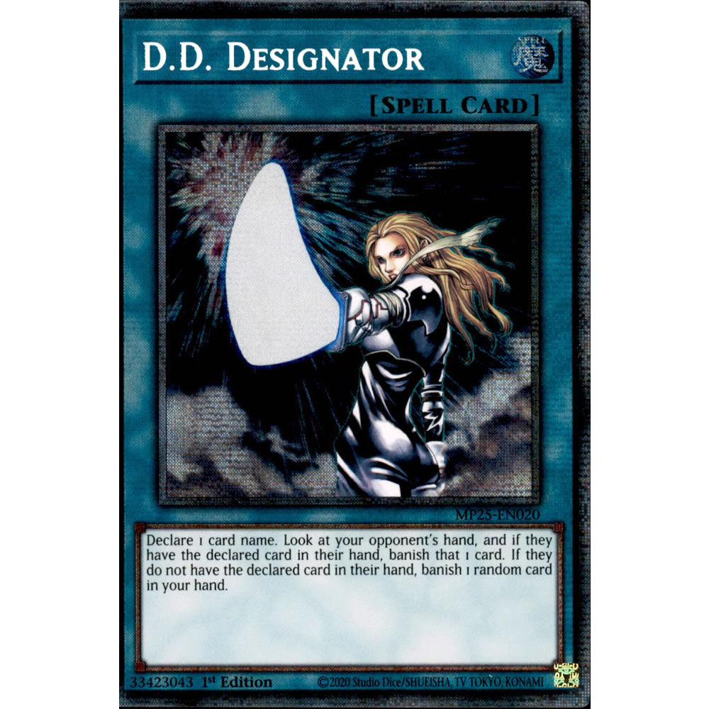 yugioh declare a card name D.D. Designator MP25-EN020 Yu-Gi-Oh! Card