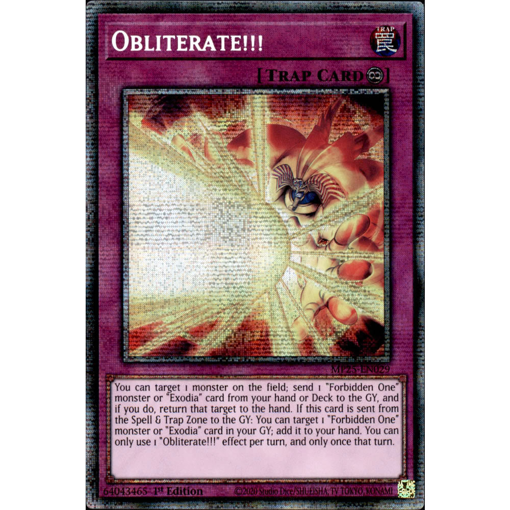Obliterate!!! MP25-EN029 Yu-Gi-Oh! Card from the Mega Tin 2025 Mega Pack Set