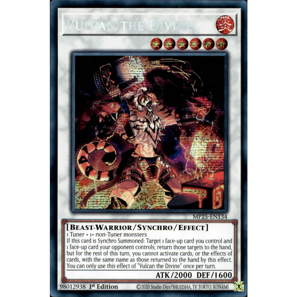 Vulcan the Divine MP25-EN134 Yu-Gi-Oh! Card from the Mega Tin 2025 Mega Pack Set
