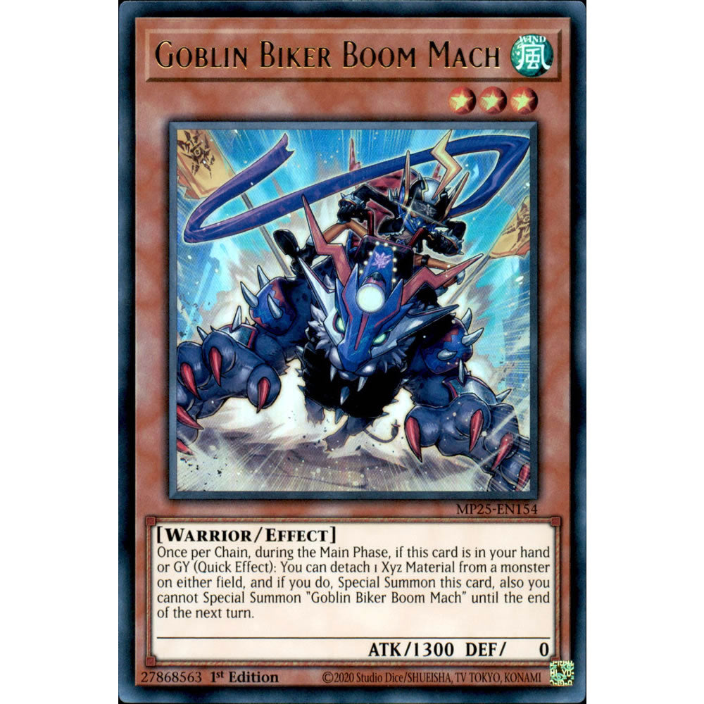Goblin Biker Boom Mach MP25-EN154 Yu-Gi-Oh! Card from the Mega Tin 2025 Mega Pack Set