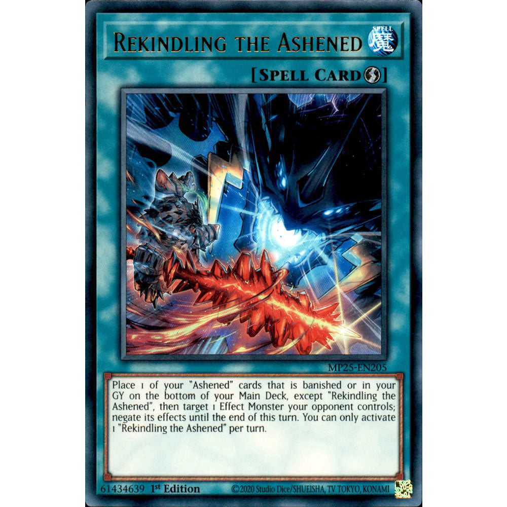 Rekindling the Ashened MP25-EN205 Yu-Gi-Oh! Card from the Mega Tin 2025 Mega Pack Set