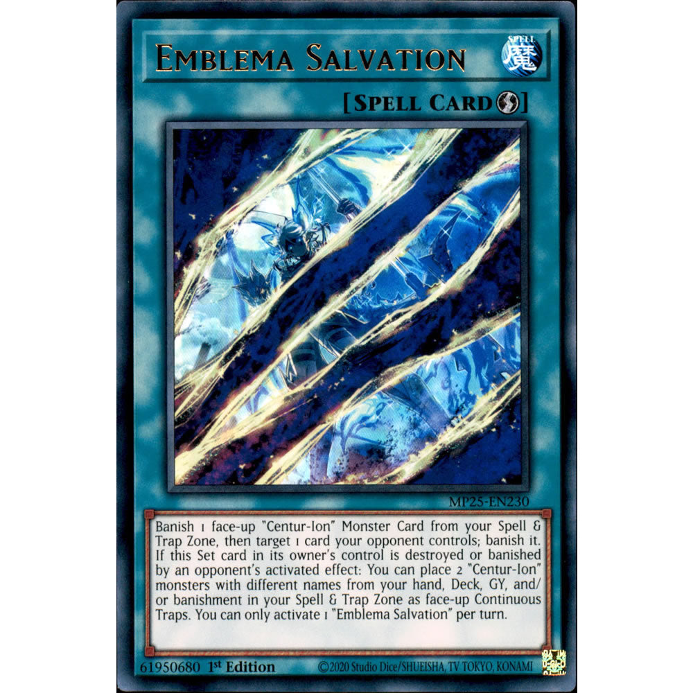 Emblema Salvation MP25-EN230 Yu-Gi-Oh! Card from the Mega Tin 2025 Mega Pack Set