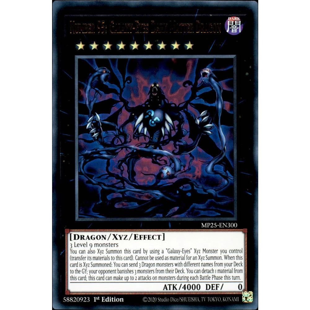 Number 95: Galaxy-Eyes Dark Matter Dragon MP25-EN300 Yu-Gi-Oh! Card from the Mega Tin 2025 Mega Pack Set