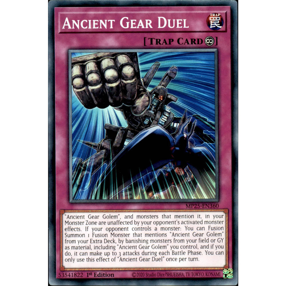 Ancient Gear Duel MP25-EN360 Yu-Gi-Oh! Card from the Mega Tin 2025 Mega Pack Set
