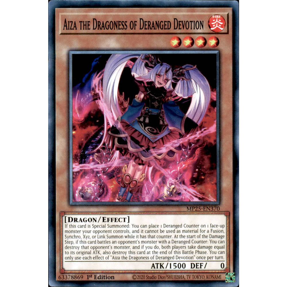 Aiza the Dragoness of Deranged Devotion MP25-EN370 Yu-Gi-Oh! Card from the Mega Tin 2025 Mega Pack Set