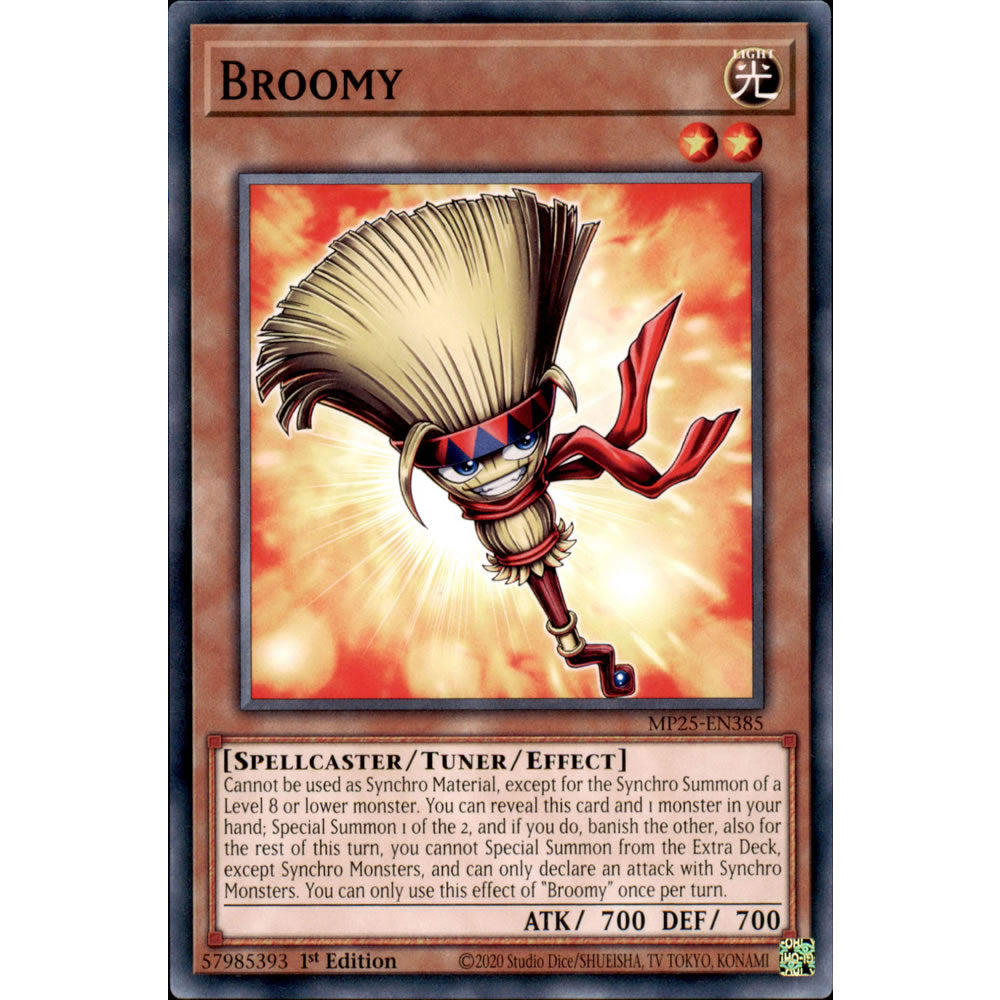 Broomy MP25-EN385 Yu-Gi-Oh! Card from the Mega Tin 2025 Mega Pack Set